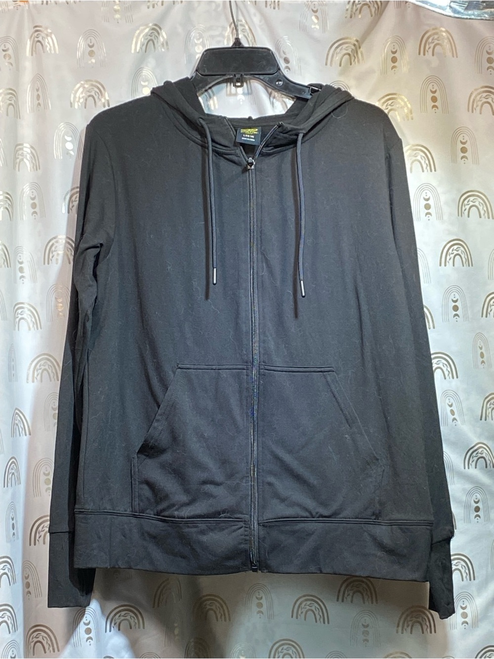 Athletic Works Black Full-Zip Hoodie Windbreaker